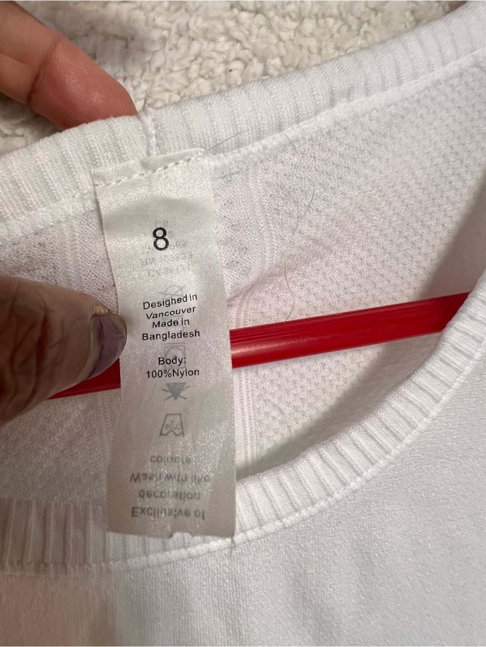 lululemon athletica White Seamless Short Sleeve Athletic Tee - Picture 4 of 5